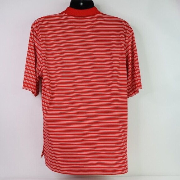 Under Armour Polo Shirt Mens M Red Casual Pinnacle Golf Outdoor Striped - Picture 5 of 6